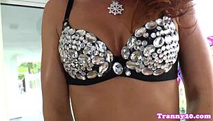 Busty Ladyboy Assfucks Girlfriend.