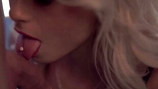 Blowjob from a blonde goddess, with brunette and redhead amateurs swallowing facials