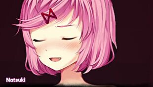 Natsuki in the restroom during triple trouble