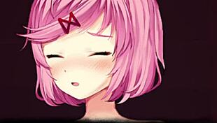 Natsuki in the restroom during triple trouble