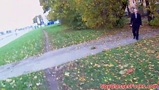 Babe caught on pov getting drilled by stranger's cock outdoors