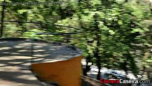 Brunette Sucks Stranger's Cock In Public