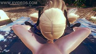 Genshin Impact Hentai - POV Fischl Blowjob Cum On Face