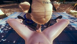 Genshin Impact Hentai - POV Fischl Blowjob Cum On Face