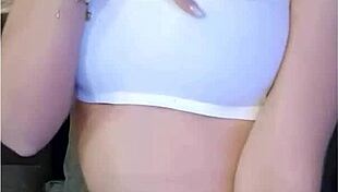 liloo enjoys caressing her big tits in amateur scene