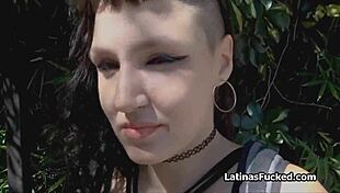 pounding tattooed latina amateur for quick cash