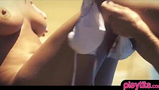 Pool Threesome with Brunettes