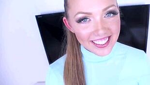 Ashley Red and Sky Pierce give amazing POV suck jobs with deepthroat.