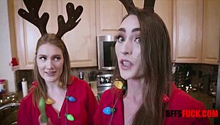 the christmas gangbang 2020 with teen bestfriends.