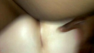 white girl shows off her booty in amateur interracial scene