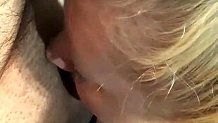 Hot Blonde Wife Gives Deepthroat Blowjob.