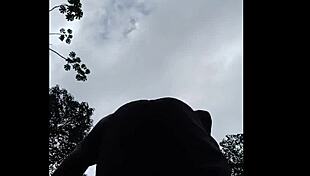 Paty and Jhony get caught riding intensely in public at the waterfall, her big tits bouncing wildly.