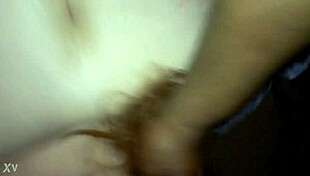 white girl shows off her booty in amateur interracial scene