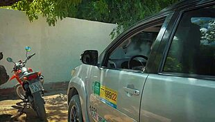 Curvy Amateur with Tattoo Flashes Fat Ass in Public. Outdoor Provocation with Short Hair Stuns