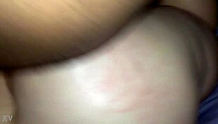 white girl shows off her booty in amateur interracial scene