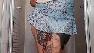 Blonde Alina Bathing in Sexy Shower