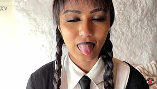 Wednesday adams thigh fuck cosplay