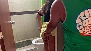 Bathroom Ass Fuck Almost Caught