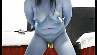 Filipina On Her Knees After Two Hours