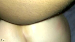 white girl shows off her booty in amateur interracial scene