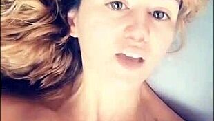 Sexy milf slut flashes nude outdoors in public snaps