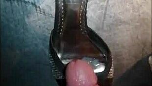 mommy's heels and fake pussy jerk off