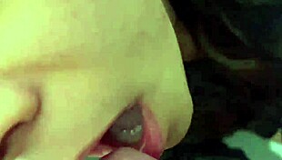 she sucks me on the fire escape and i cum in her mouth.