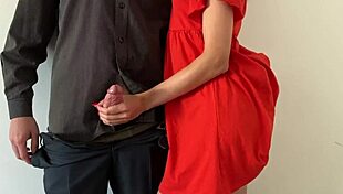 Intense Handjob Leads to Hard Orgasm for Boss