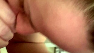 sexy pawg milf swallows cum after facial