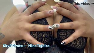 Busty Nina Tejeiro's Juicy Ass Bounces with Passionate Riding Skills on Webcam