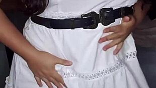 Amateurs dance in red panties, showing off small tits and more. Watch the full scene unfold.