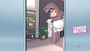 Boss In Hijab Rips Clothes For Outdoor Pussy Show