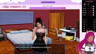 Vtuber Lewdneko Plays Harem Hotel Game with Maid
