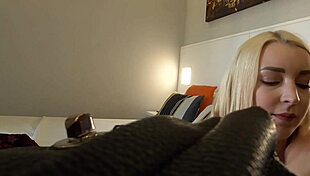 Backstage foot fetish sex with hot blonde ukrainian amaris