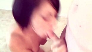 Homemade sex tape featuring brunette couple in doggystyle and facial