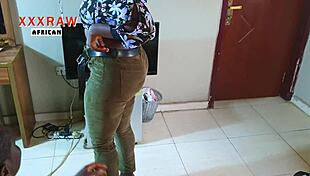 Watch this sexy big ass agent get creampied by big black cock!