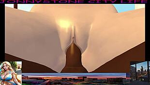 Jonnystone City Life 1: Blonde Takes Monster Black Cock in 3D Anime