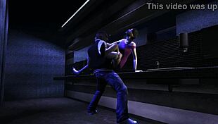 Gta 4 - Luis Fucks Asian Babe Kay Hartman In The Club Bathroom During A Night Out