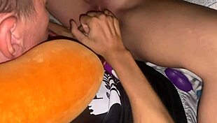 omg, denied orgasm with big dildo deep inside makes her whole body react so much 😍