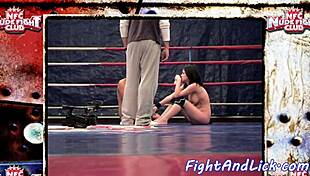 European teens wrestle with shaved pussies 😏