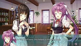 primal hearts 2 part 7 hentai game with blowjob, outdoor creampie