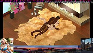 Jonnystone City Life 1: Blonde Takes Monster Black Cock in 3D Anime