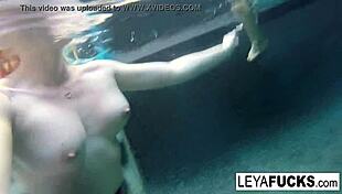 Leya And Lynn's Wild Lesbian Romp In The Pool!