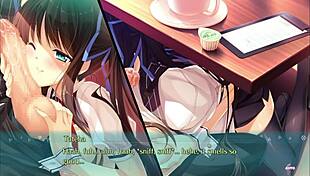 primal hearts 2 part 7 hentai game with blowjob, outdoor creampie