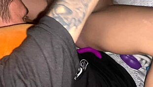 omg, denied orgasm with big dildo deep inside makes her whole body react so much 😍