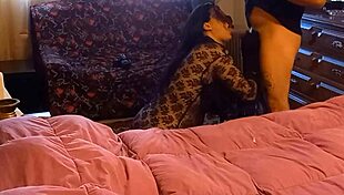 Risky cock sucking session with big tits amateur in wild action