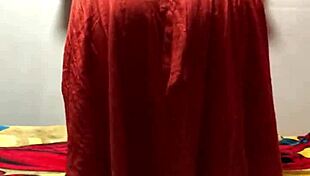 prostitute in stockings showing her ass thong color