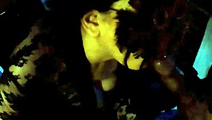 Risky cock sucking session with big tits amateur in wild action