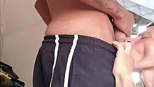 Gay Neighbor Sucks Monster Cock Bareback