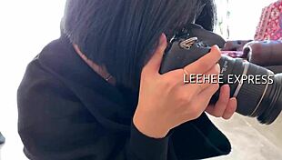 Chinese model Leen Hee doing bitchy wet scene